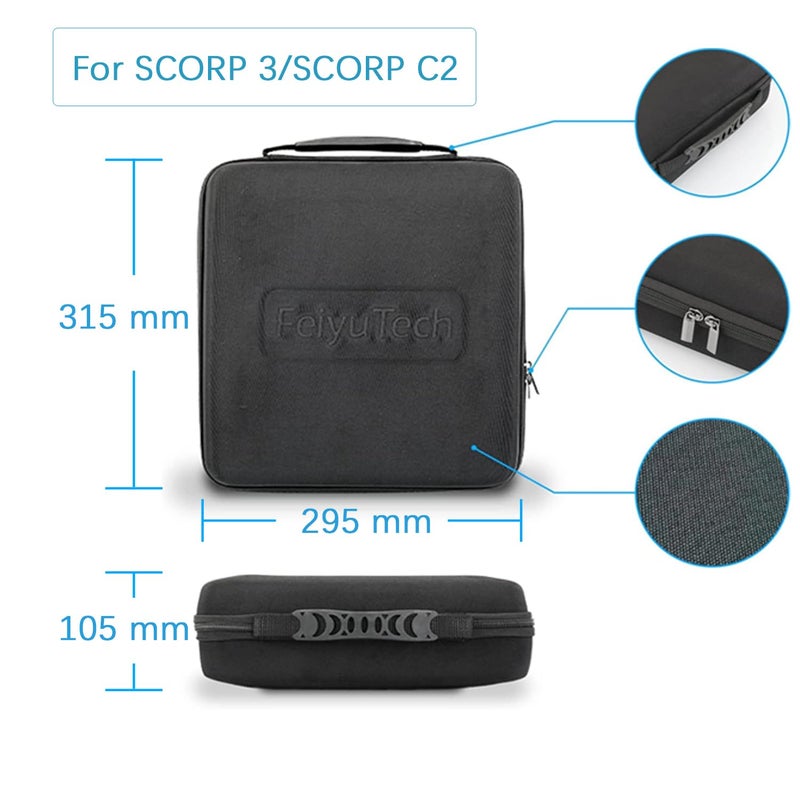 FeiyuTech Carrying Case Portable Storage Bag for Feiyu SCORP-C/SCORP 1 Gimbal Stabilizer,Not Compatible for Other Camera Gimbal Models - Image 2